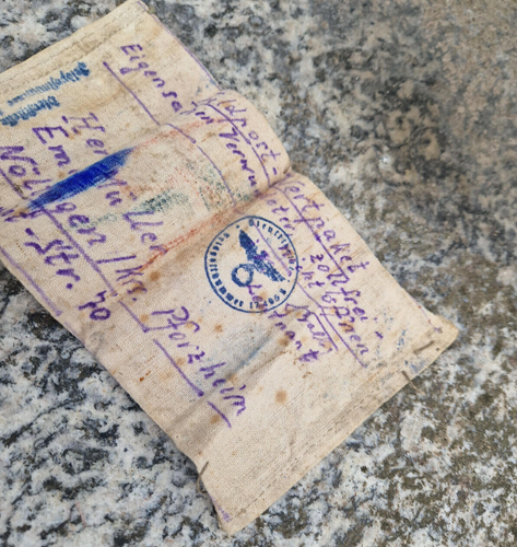 Feldpost 17405 B, Wertpaket Eigensachen Verwundeter Stoffrest Pforzheim RAR eBay - Picture 3 of 6