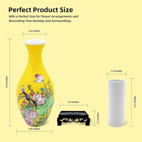 160-Piece 3D DIY Puzzle Vase - Creative Gift for Moms and Decor Lovers - Picture 4 of 9