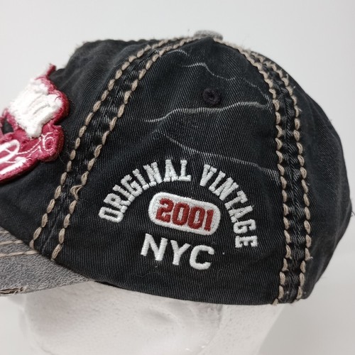 Cappello Berretto Americana Ordinal Vintage 2001 NYC KB Ethos Distressed Regolabile - Foto 7 di 12