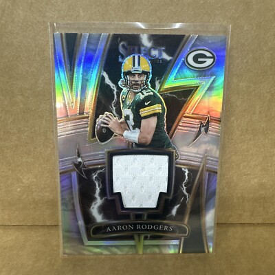 2021 Panini Select Aaron Rodgers Sparks Jersey Patch Silver Prizm #99 JS3 Packer