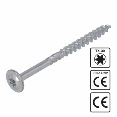 DynaPlus Holzbauschraube, Ø 6,0mm, verzinkt, Tellerkopf, Torx 30
