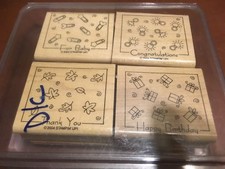 Stampin Up -4 stamps- Fabulous Four-Congratulations,baby, happy Birthday Than