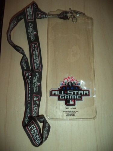 2003 MLB All Star Game Chicago White Sox Ticket Lanyard With Pin - Picture 1 of 2