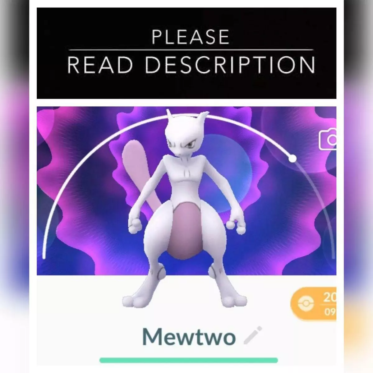 Shiny Mewtwo Shadow Ball Pokemon Trade Go