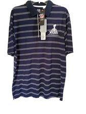 Cutter & Buck Polo Shirt LARGE Super Bowl XLVII New Orleans 2-3-13 NFL NEW