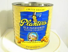 PLANTERS PEANUTS 3# TIN CAN LIMITED EDITION 100 YEARS OLD FASHIONED SALTED 
