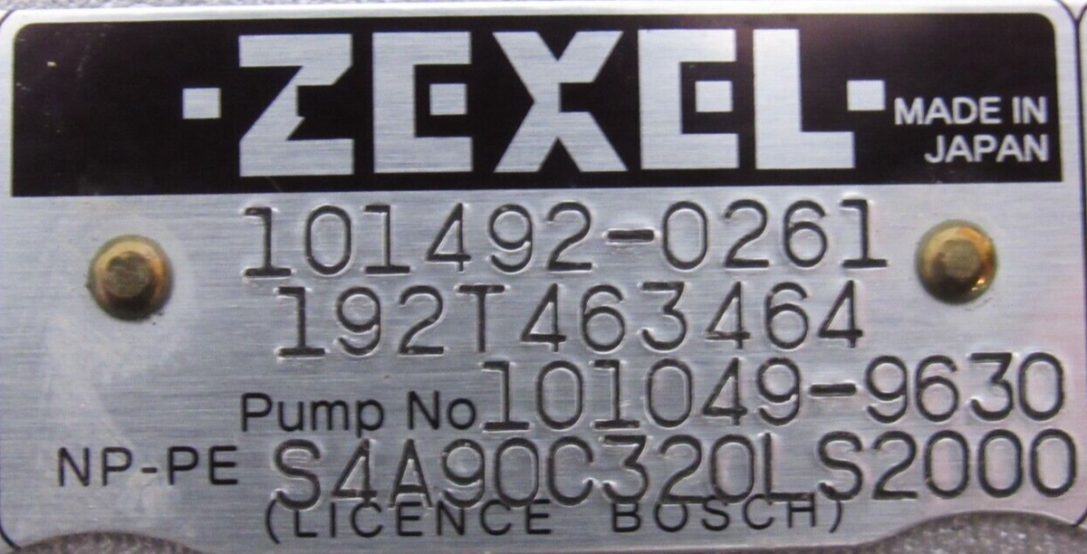 NEW ZEXEL 101492-0261 INJECTION PUMP 101049-9630 101049-9630