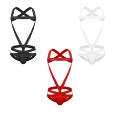 Men’s Sexy Pouch Jockstrap Jumpsuit Wrestling Singlet Bodysuit Leotard Underwear