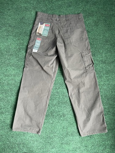 Wrangler Pants Mens 34x32 Ripstop Cargo Hiking Gray 70L3WOD Workwear Mid-Rise - Picture 5 of 7
