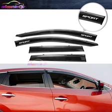 Window Visor Fit For 15-24 Nissan Murano Polycarbonate Shade Vent w/ Chrome Trim