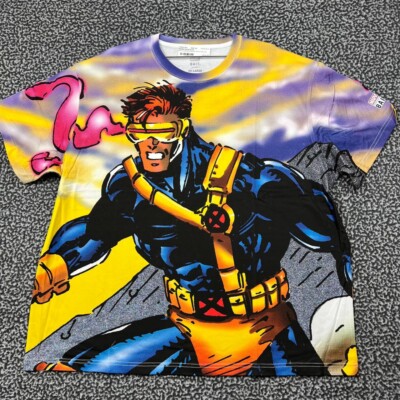 Marvel X-Men Cyclops Oversized Shirt Men XXL All Over Print Retro