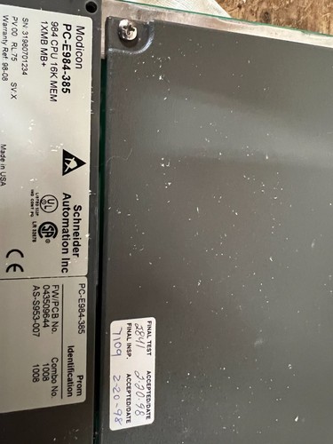 PCE984385 BRAND NEW! Modicon Slot Mount CPU PC-E984-385 - Picture 4 of 5