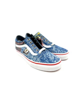 Vans x Cobra Kai Old Skool Denim Shoes Eagle Fangs VN0A3WKT6GL New DS Men s 5.5