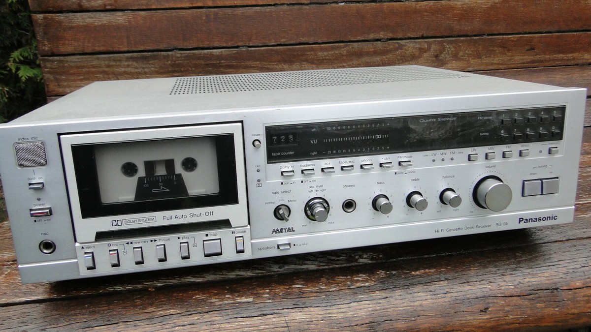 Vintage Panasonic SG-65 Cassette Tape Recorder AM/FM Receiver