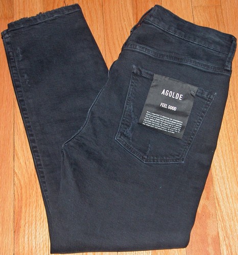 AGOLDE FEEL GOOD BLACK JEANS DISTRESSED 