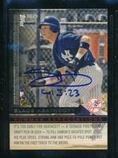 2010 Bowman Expectations #29 Slade Heathcott signed autograph Damon on front