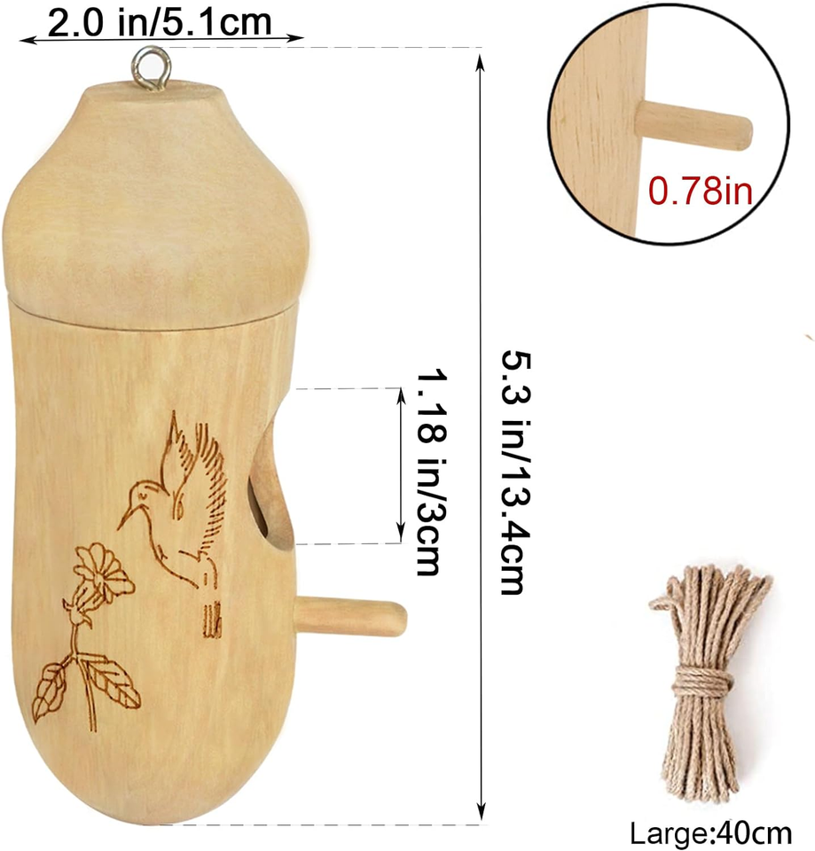 Hummingbird House, for outside for Nesting,Wood Crafts Bird House Kits