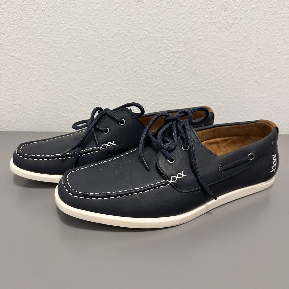 Steve Madden Shoes Mens Size 9.5 Pompei Oxford Lace Up Navy  display picture 1