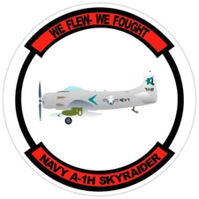 Navy A-1H Skyraider Bumper Sticker Military Vinyl Soldier Decal 5"