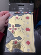 Amscan Gold/Red Foil Paper Crown Party Favor Supply New