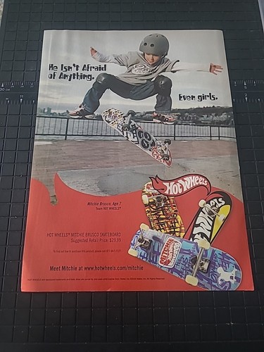 Hot Wheels Skateboard Mitchoe Brusco Print Ad 2004 8x11 Great To Frame 
