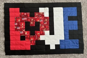 “Love” Quilt Top. United States Marine Corps. Cotton Blend. Large