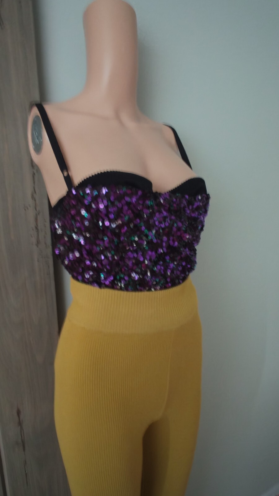 DOLCE AND GABBANA sequin Top SZ IT42 RUNWAY image 10