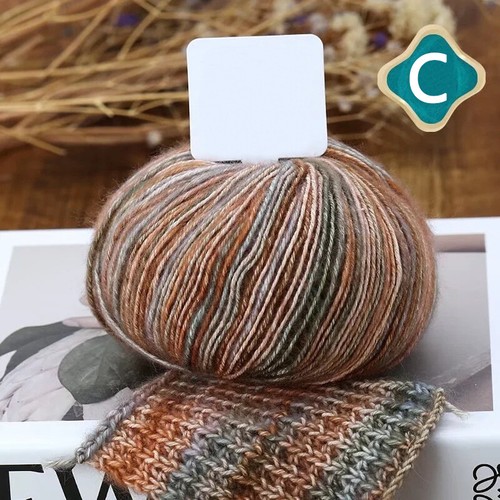 50g Crochet Knitting Combed Cotton Gradient Wool Yarn For Scarf Sweater Hat DIY - Picture 12 of 26