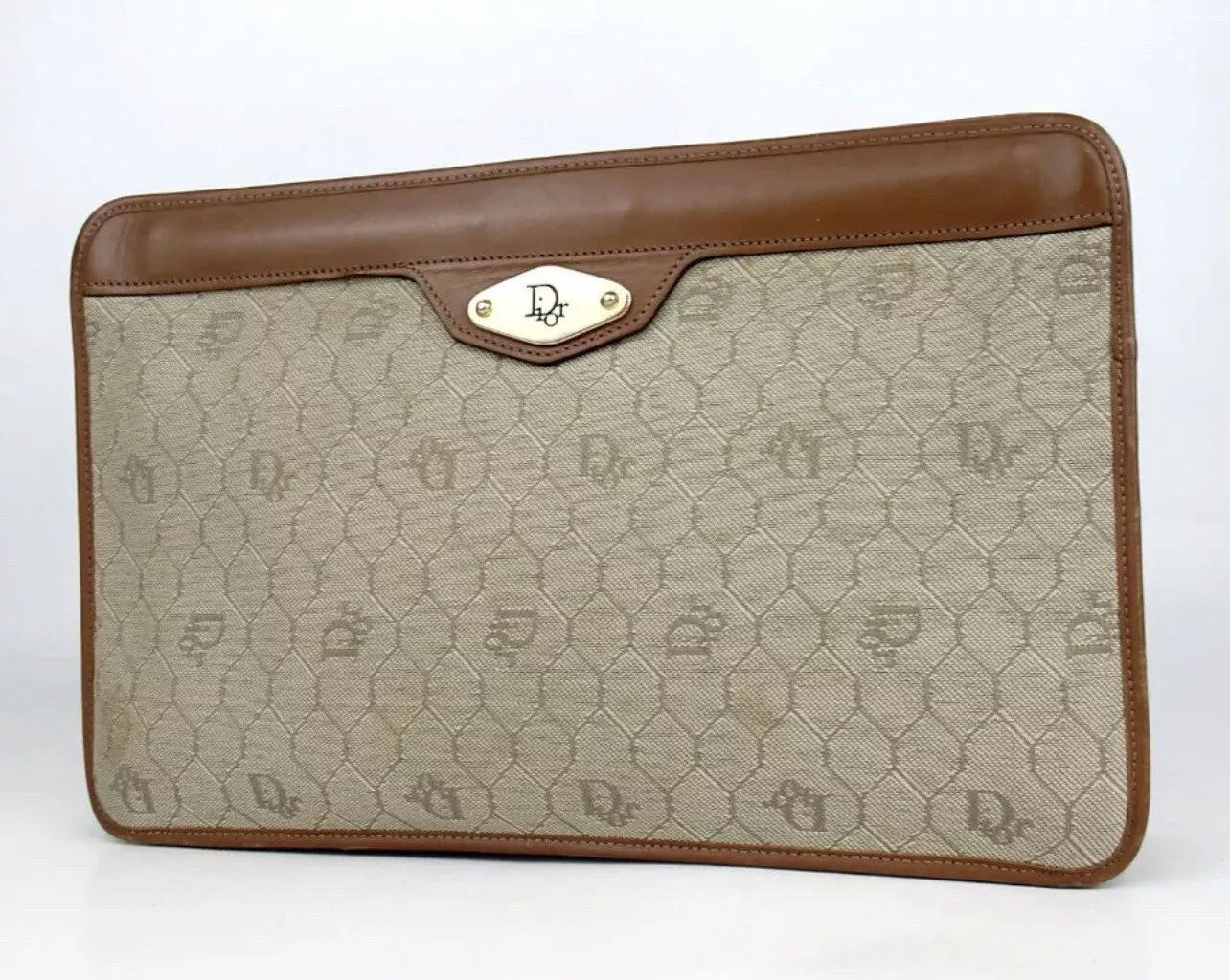 Embrayage à motif nid d'abeille vintage DIOR 
