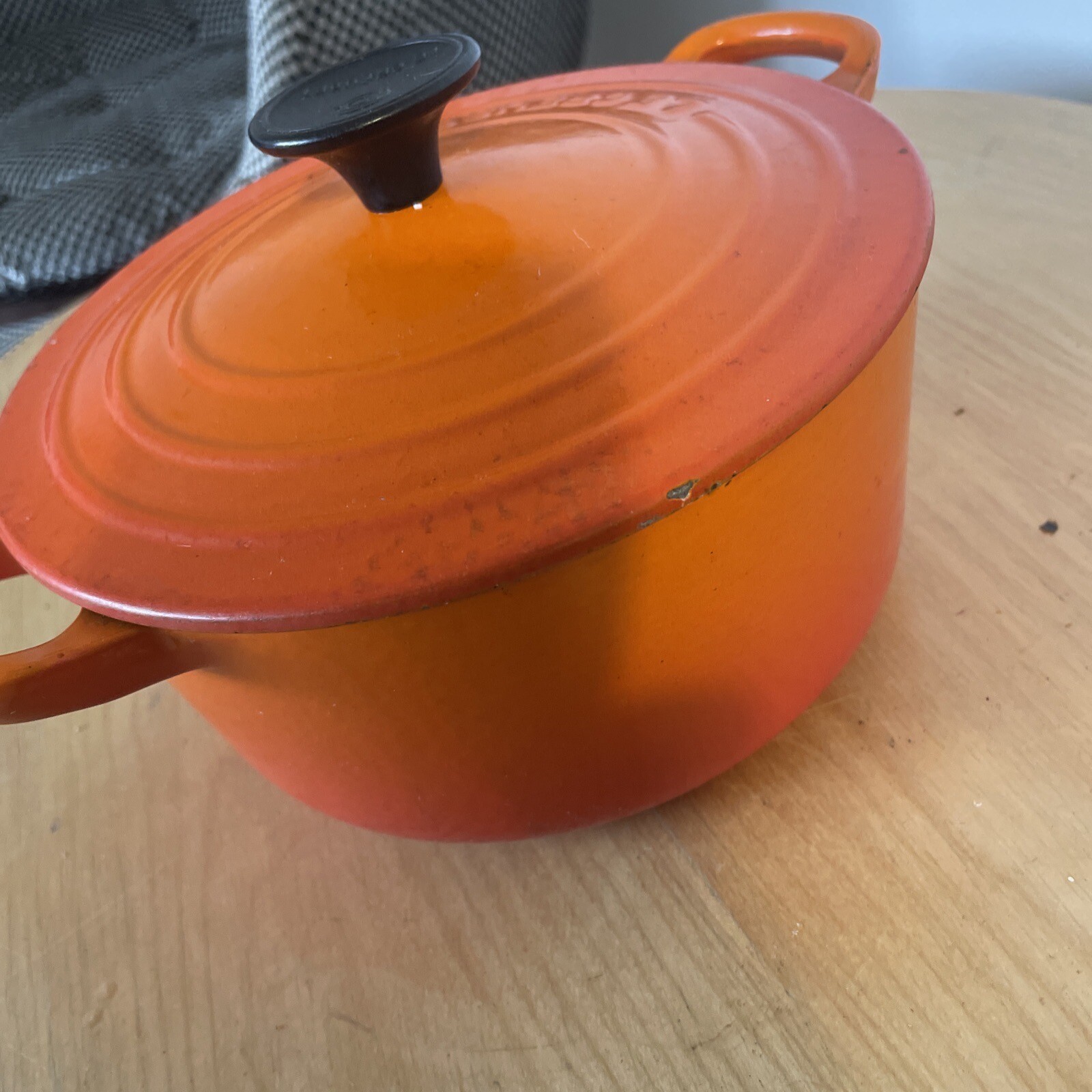 Le Creuset Vintage Classic Round Cast Iron Casserole Volcanic Orange