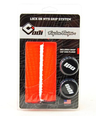 Odi Grips Mountain Bike Grips Orange ODI Lockon Bonus Mountain