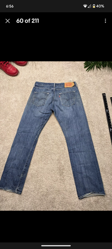 Jeans Levis 501 XX uomo 34x34 34 34 blu bottoni mosca dritto 501XX denim cotone - Foto 7 di 11