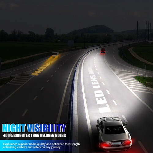 2Pcs H4/HB2 9003 100W Bi-LED Projector Lens Hi/Lo Motorcycle LED Headlight Bulbs - Foto 7 di 12