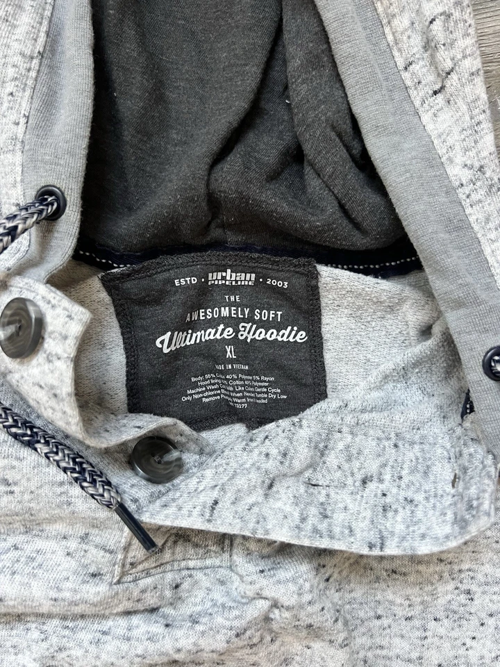 Urban Pipeline The Ultimate 连帽衫柔软灰色 XL 灰色 — 第 3/4 张图片