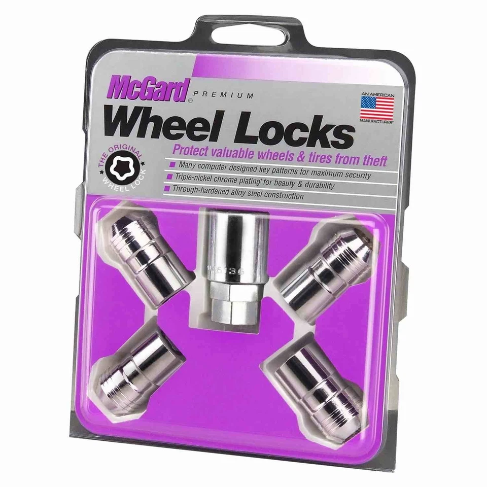 Universal Wheel Lug Nut Lock set/kit MCGARD M14 x 1.5 CHROME with Key - Image 4 of 4