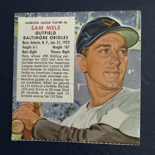 1954 Red Man Lot W/o Tabs G. Kell, S. Lollar, S. Mele, J. Antonelli Excellent+ - Picture 7 of 8