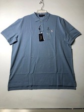 POLO RALPH LAUREN The Iconic Mesh Polo Shirt Men's Size XL Pale Blue NWT $118