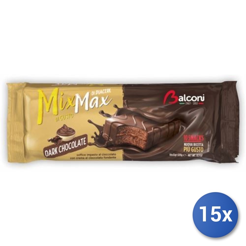 15X Multipack Balconi Mix Max Dark Chocolate Gr 350