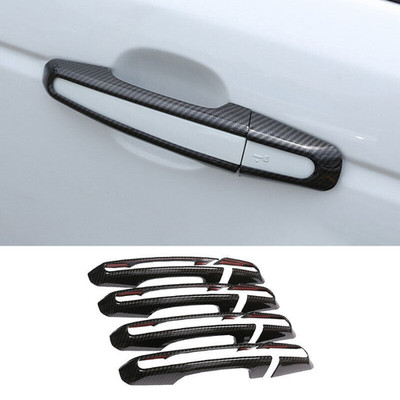 Frame Trim 8pcs Carbon Fiber Outside Door Handle For Range Rover L405 2013-2021