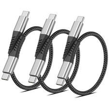 Short USB C to USB C Cable 1FT, 3Pack Type C Fast Charging Cord for Iphone