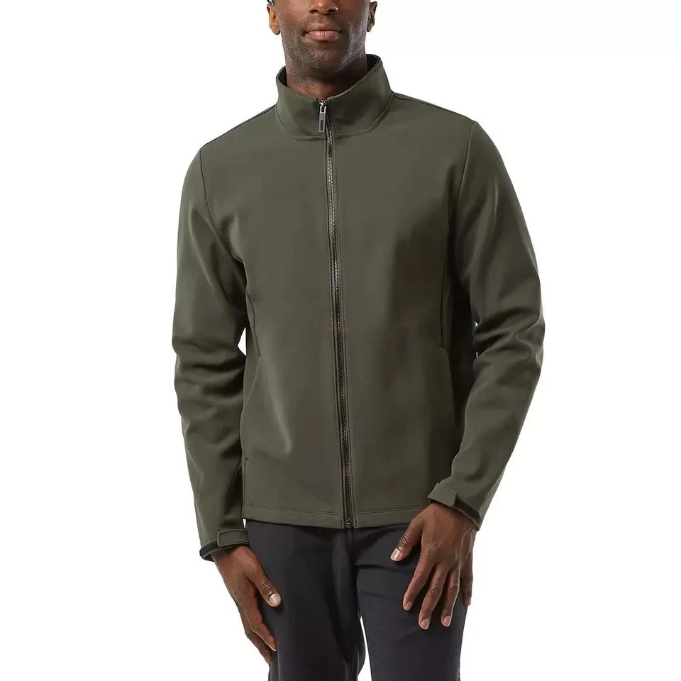 32 Degrees Heat Men's Full Zip Regular Fit Stand Collar Jacket, Green, Size XXL