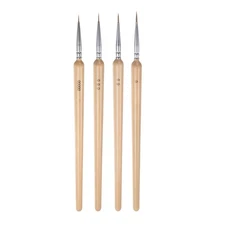 4 x Detail Paint Brushes Nylon Miniature Painting Brush(00000#-0#)
