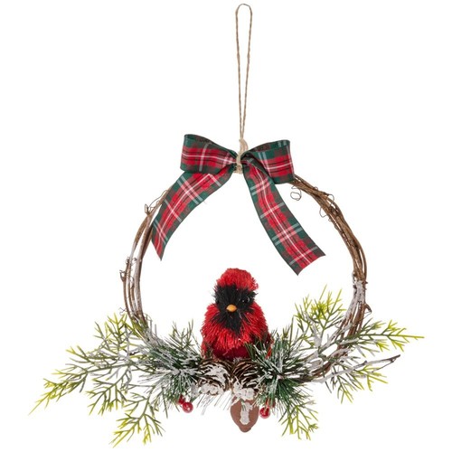 Christmas Wreath for Front Door and Wall Winter Holiday Decorations, 11-Inche...