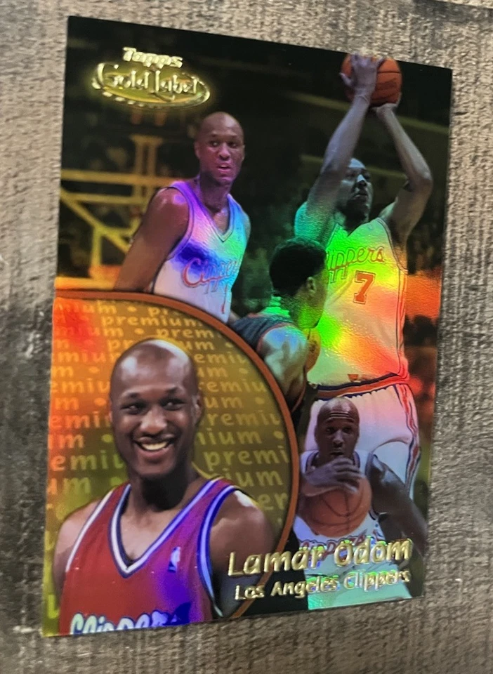 2000 Topps Gold Label #66 Lamar Odom Premium/1000. ¡Bonita tarjeta! Foto 2 de 4