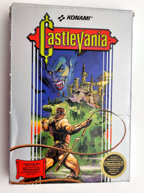 Castlevania (Nintendo NES, 1987) *5 viti Hangtab Circle* COMPLETO CIB autentico
