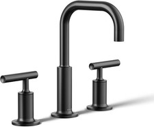 Kohler Purist Widespread Bathroom Faucet - K-14406-4-BL -MATTE BLACK FINISH