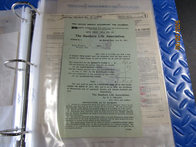 BANKERS LIFE ASSOC DES MOINES IOWA 7/30, 1897INV LETTER EPHEMERA BUY 3 FREE SHIP