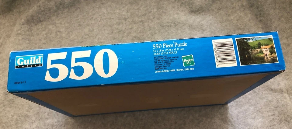 Guild Jigsaw Puzzle 550 Piece Lorna Doone Farm Devon England 1999 Hasbro Sealed - Image 3 of 3