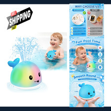 Whale Bath Toy Sprinkler Light Up Bath Toy for Kids Age 1 3 Infant Toddler Pool