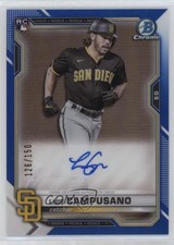 2021 Bowman Chrome Rookie Blue Refractor /150 Luis Campusano #BCRA-LC Auto 1cc7